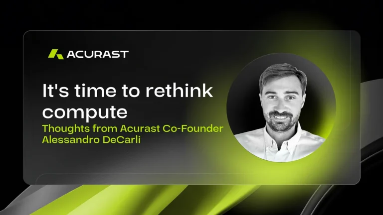 It’s time to rethink compute — thoughts from our Co-Founder Alessandro De Carli