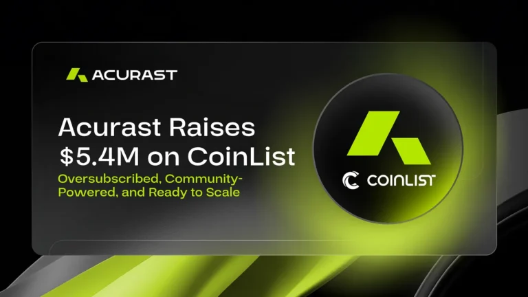 Acurast Raises $5.4M on CoinList — Oversubscribed, Community-Powered, and Ready to Scale