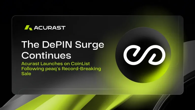 The DePIN Surge Continues: Acurast Launches on CoinList Following peaq’s Record-Breaking Sale