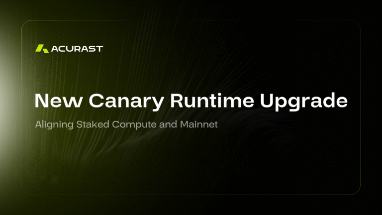 New Canary Runtime Upgrade: Aligning Staked Compute and Mainnet