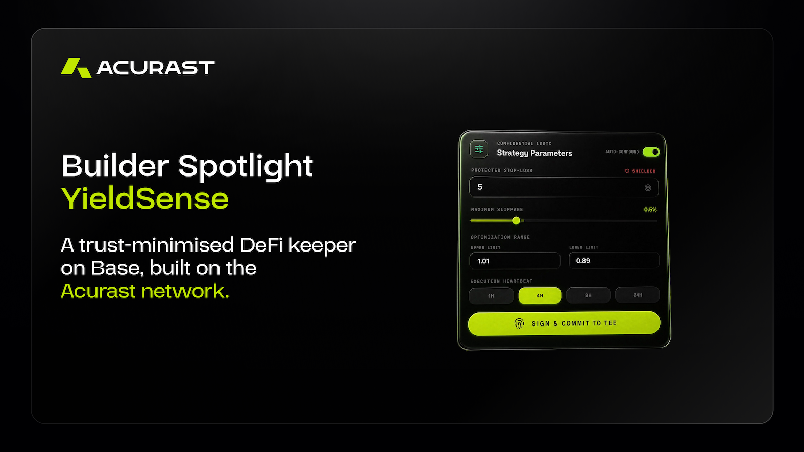 Builder Spotlight: YieldSense
